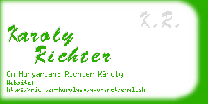 karoly richter business card